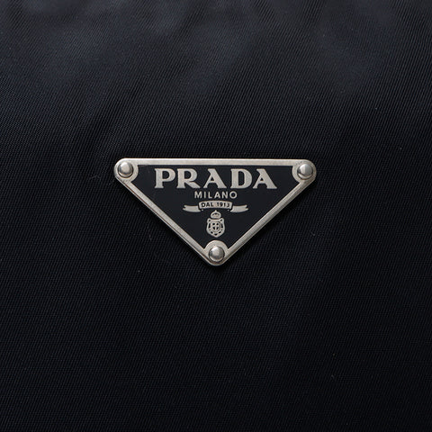 プラダ PRADA ナイロン ホーボー テストート シルバー金具 ショルダーバッグ ブラック WS9754