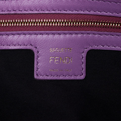 フェンディ FENDI ズッカ マンマバゲット 2Way レザー ショルダーバッグ パープル WS9756