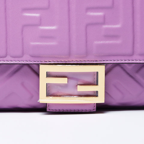 Fendi Zucca Mamma Bagget 2way皮革肩带紫色WS9756