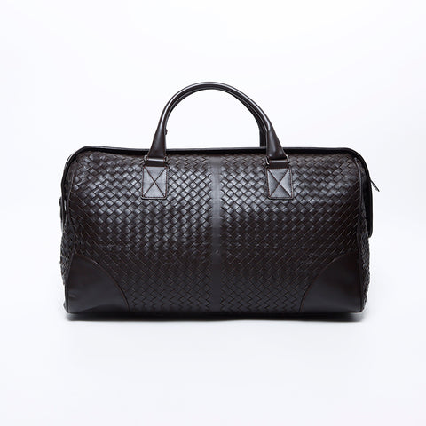 ボッテガヴェネタ BOTTEGAVENETA イントレチャート カーフ ボストンバッグ ブラウン WS9758