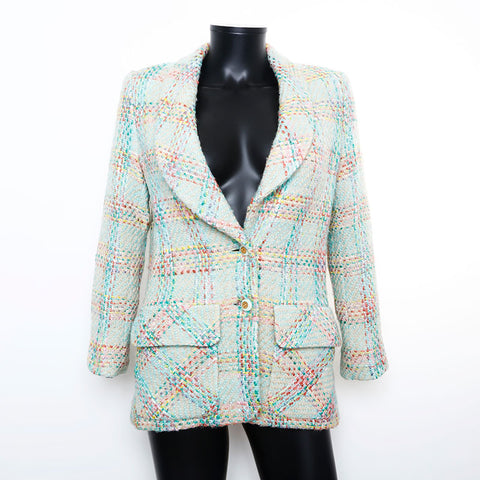Chanel CHANEL SIze38 Tweed Jacket Multicolor WS9773