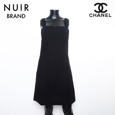 Chanel Size36 Back Zip Dress Black WS9774