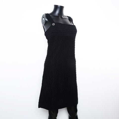 Chanel Size36 Back Zip Dress Black WS9774