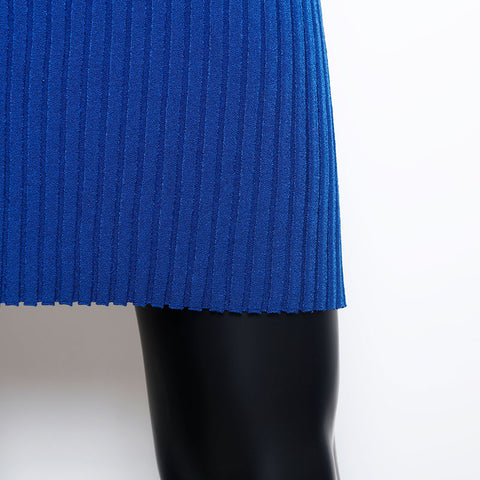 Chanel Size 34 Short Sleeve Dress Blue WS9775