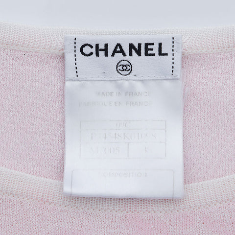 Chanel CHANEL Size38 Coco Mark Tie-dye Short Sleeve T-shirt Pink WS9781