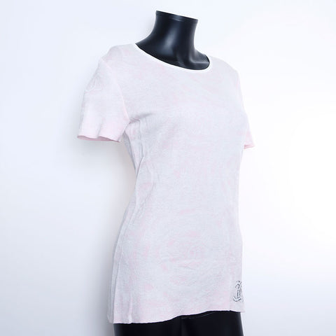 Chanel CHANEL Size38 Coco Mark Tie-dye Short Sleeve T-shirt Pink WS9781