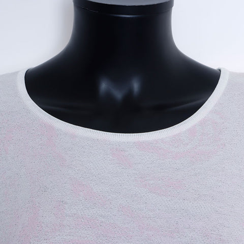 Chanel CHANEL Size38 Coco Mark Tie-dye Short Sleeve T-shirt Pink WS9781