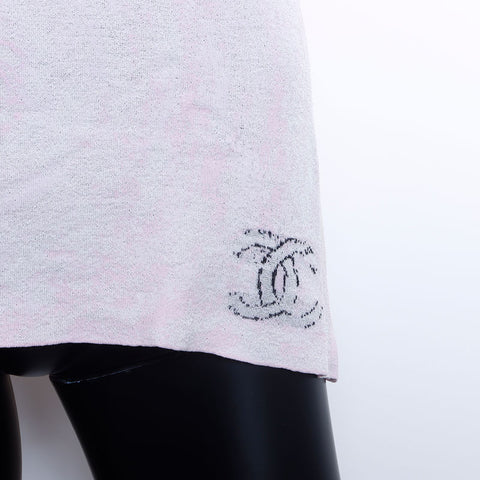 Chanel CHANEL Size38 Coco Mark Tie-dye Short Sleeve T-shirt Pink WS9781