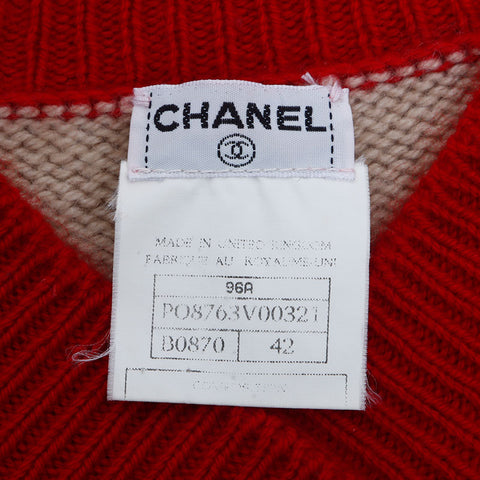 シャネル CHANEL Size42 ココマーク カシミヤ ニット ブラウン WS9782