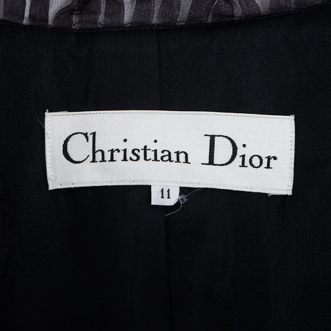 Christian Dior Size 11 Houndstooth Jacke Schwarz Weiß WS9783