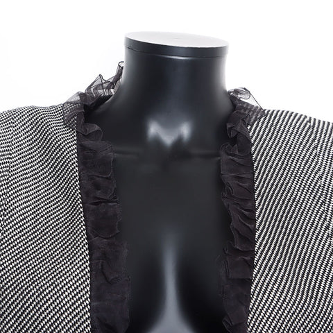 Christian Dior Size 11 Houndstooth Jacke Schwarz Weiß WS9783