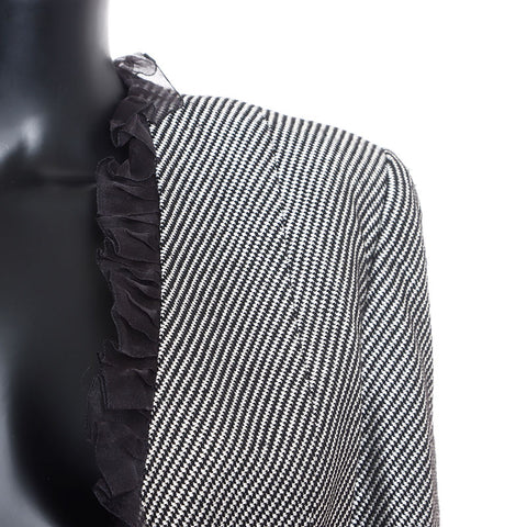 Christian Dior Size 11 Houndstooth pattern Jacket Black White WS9783