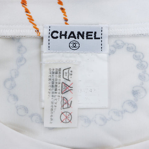 シャネル CHANEL Size36 総柄 カメリア 半袖シャツ アイボリー WS9786