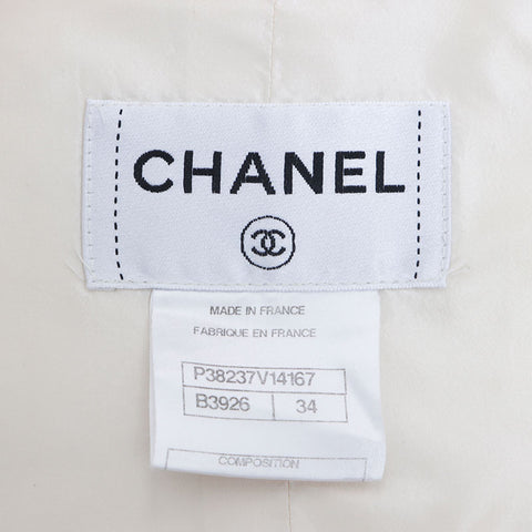 シャネル CHANEL Size34 カメリア ワンピース アイボリー ブラック WS9787