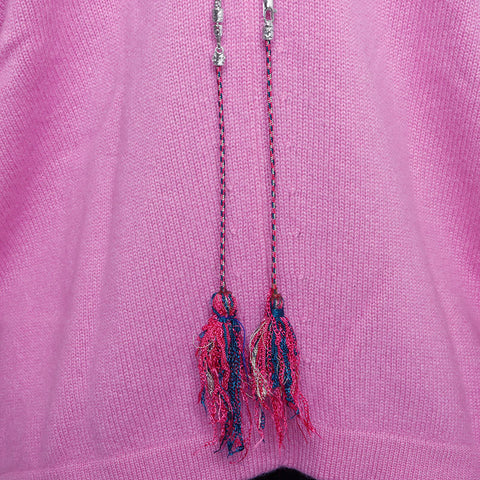 Chanel Size 38 Cashmere Knit Pink WS9788