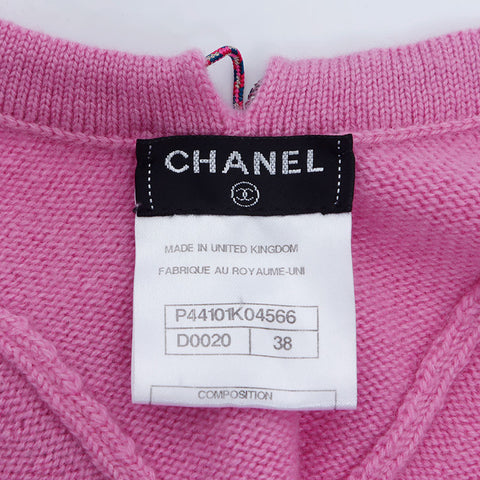Chanel Size 38 Cashmere Knit Pink WS9788