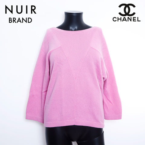 Chanel Size 38 Cashmere Knit Pink WS9788