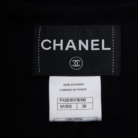 シャネル CHANEL Size38 ウール ジャケット ブラック WS9791