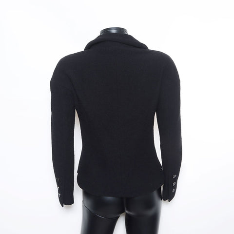 CHANEL Size 38 Wool Jacket black WS9791