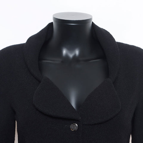 CHANEL Size 38 Wool Jacket black WS9791