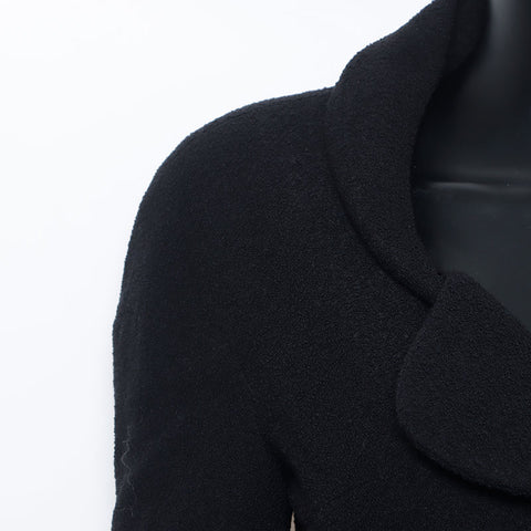 CHANEL Size 38 Wool Jacket black WS9791