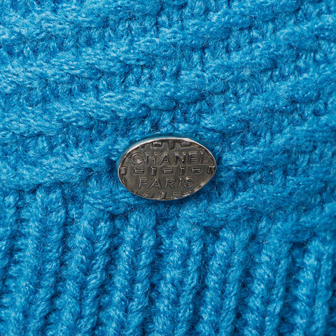 CHANEL Size42 knit blue WS9796