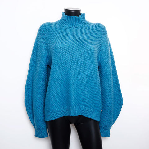 Chanel Size 42 Knit Blue WS9796