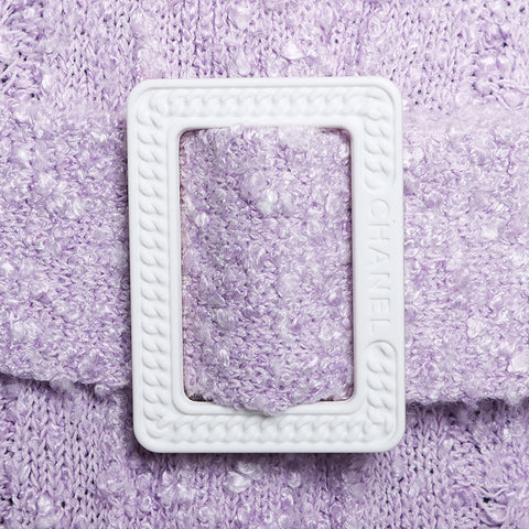 Chanel Size36 Cotton Belted Cardigan Purple WS9800