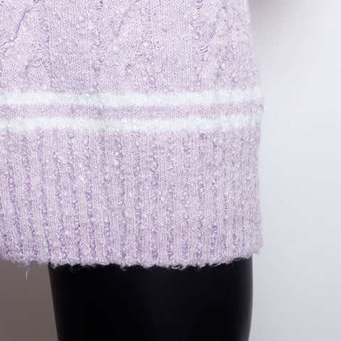 CHANEL Size 36 Cotton with belt cardigan purple WS9800