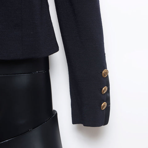 Chanel size36 veste robe costume ensemble ruban noir ws9804