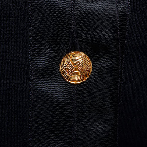 CHANEL Size36 Jacket Dress Suit Ribbon setup black WS9804