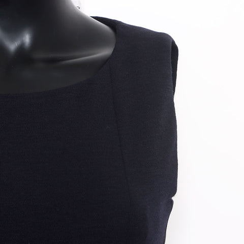 CHANEL Size36 Jacket Dress Suit Ribbon setup black WS9804