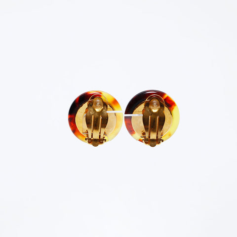 Chanel Chanel 97p Coin Round Boucles d'oreilles Gold WS9809