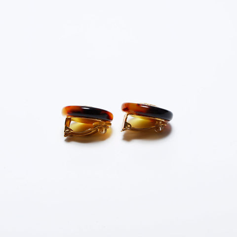 Chanel Chanel 97p Coin Round Boucles d'oreilles Gold WS9809