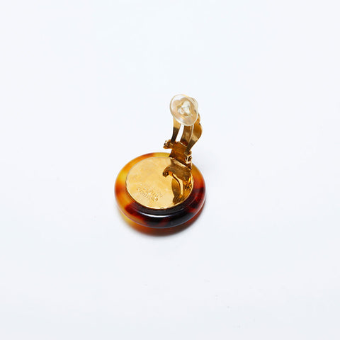 Chanel Chanel 97p Coin Round Boucles d'oreilles Gold WS9809