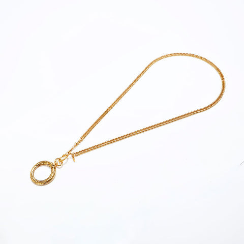 CHANEL 1980s Chain Necklace gold WS9812