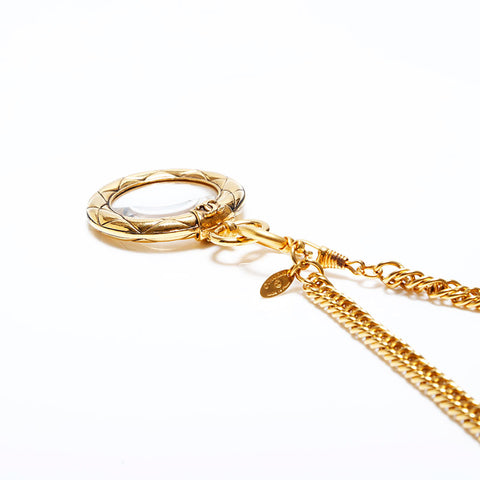 CHANEL 1980s Chain Necklace gold WS9812