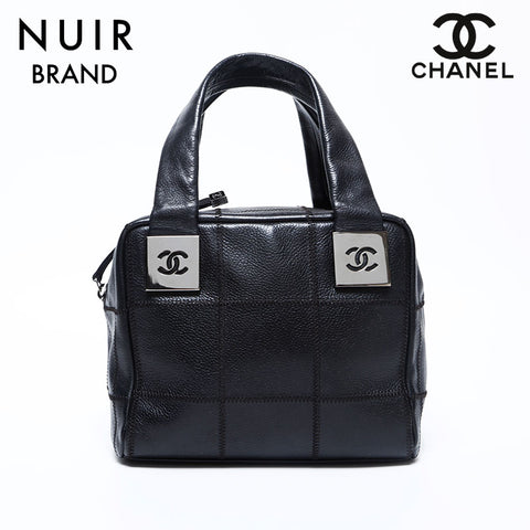 シャネル CHANEL 8番台 キャビアスキン チョコバー トートバッグ ブラック WS9827 – NUIR VINTAGE