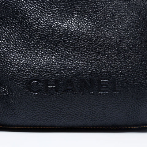 シャネル CHANEL 8番台 フリンジ トートバッグ ブラック WS9831