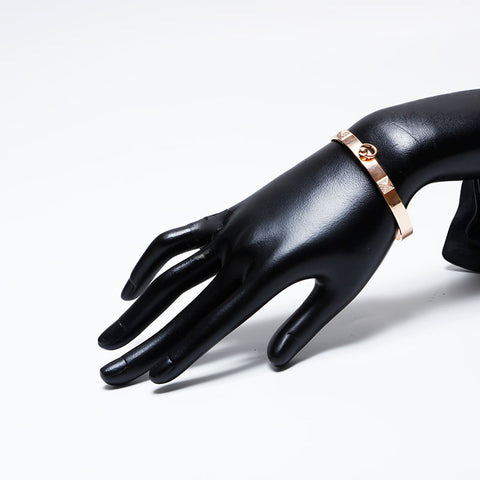 Hermes Hermes AU750 48d0.24ct Corried Cyan Bangle Gold WS9846