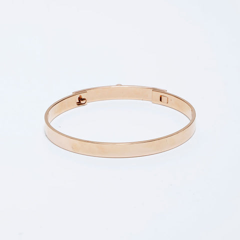 HERMES Au750 48D0.24ct Collier de Chien Bangle gold WS9846
