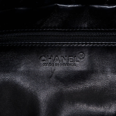 シャネル CHANEL 7番台 ファー チェーン ショルダーバッグ ブラック WS9874