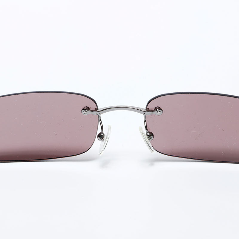 グッチ サングラス グッチ GUCCI リムレス サングラス シルバー ブラウン WS9875 – NUIR