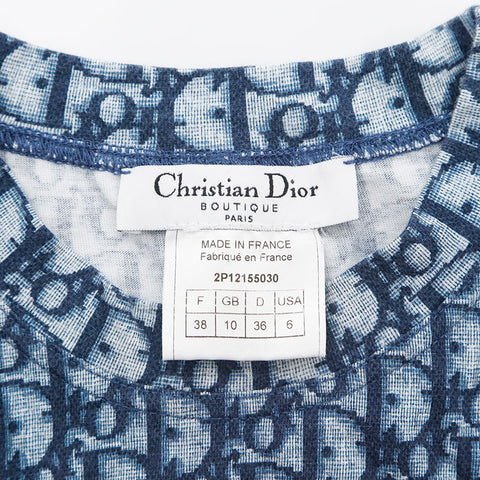 クリスチャンディオール Christian Dior Size:38 トロッター ノースリーブ タンクトップ ネイビー WS9876