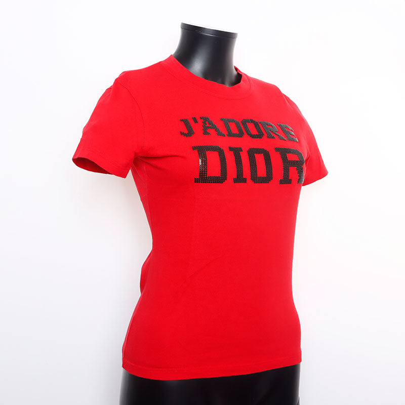 [Christian Dior]　 ボルドー Tシャツ 38 Christian Dior] ボルドー Tシャツ 38