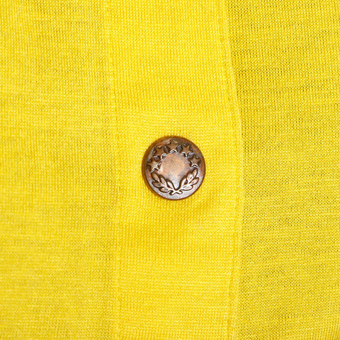 Christian Dior Christian Dior Logo besticktes Poloshirt Langarm Shirt gelb WS9884
