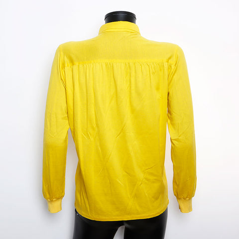 Christian Dior Christian Dior Logo besticktes Poloshirt Langarm Shirt gelb WS9884