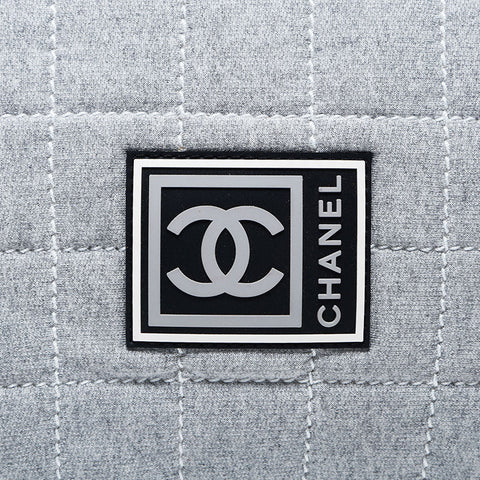 シャネル CHANEL チョコバー スポーツライン 10番台 メッセンジャーバック コットン ショルダーバッグ グレー WS9887