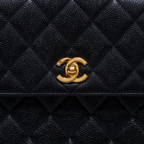 香奈儿香奈儿（Chanel Chanel）第4个鱼子酱皮肤Matelasse肩带黑色WS9893