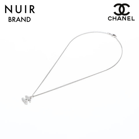 Chanel Coco Mark Rignestone 09V Collier Silver WS9899